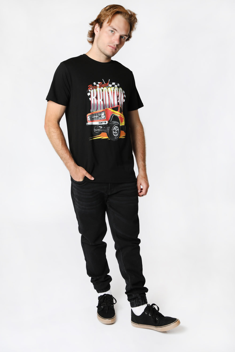 T-Shirt Imprimé Bronco Homme Noir