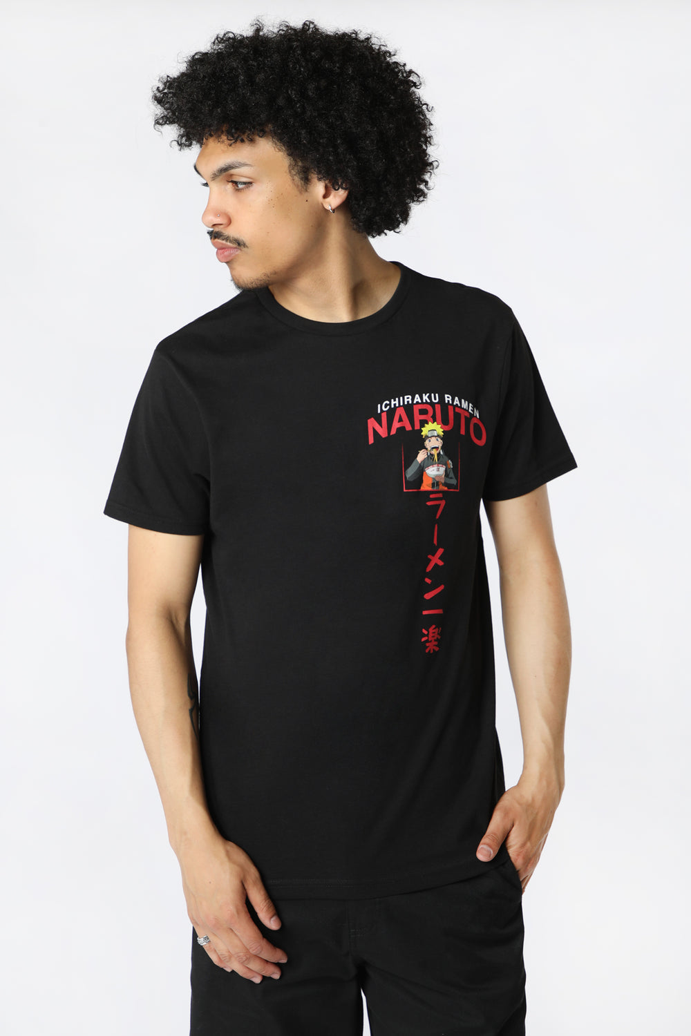 Mens Naruto Ichiraku Ramen T-Shirt Black