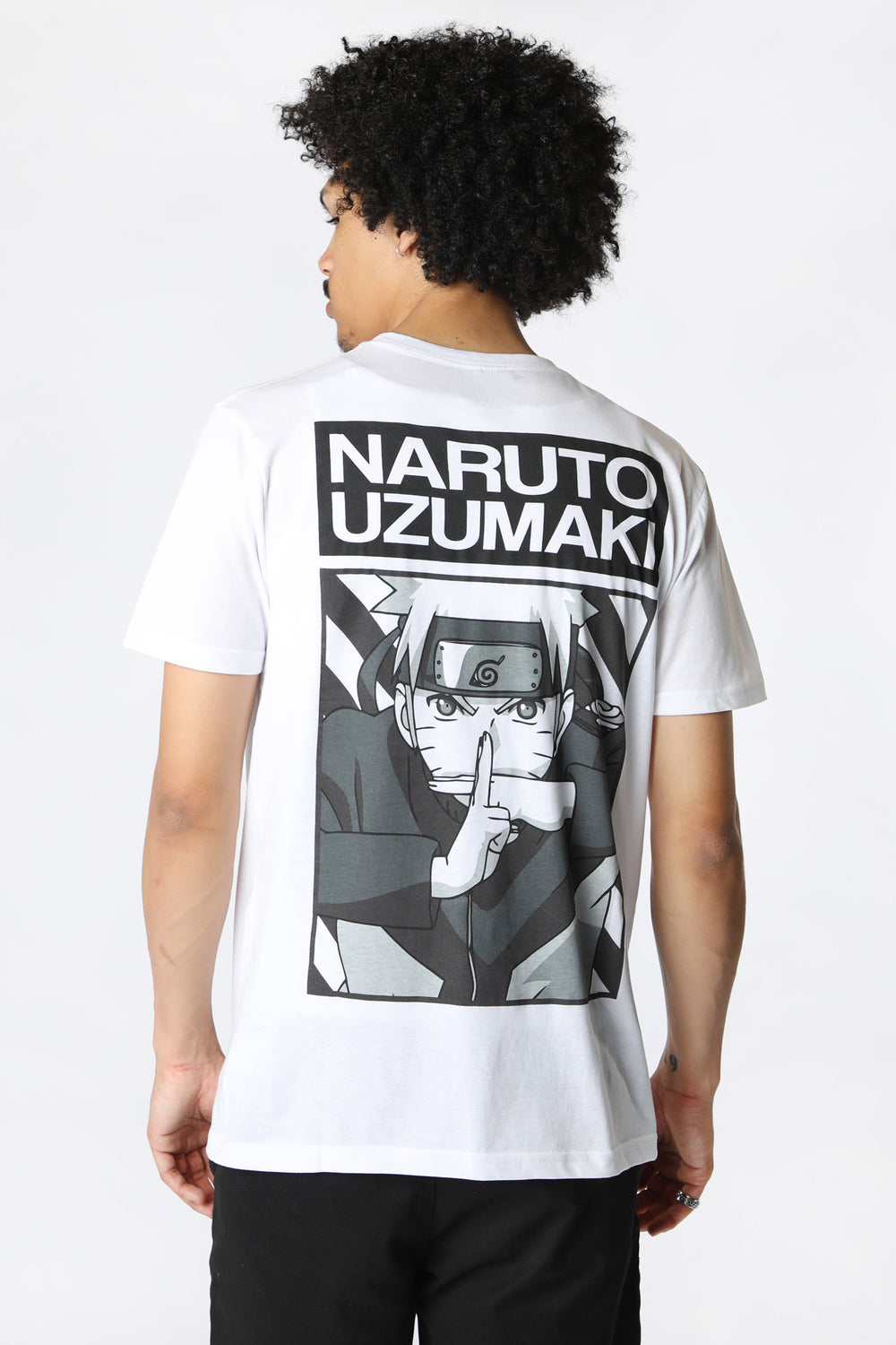 Mens Naruto Uzumaki T-Shirt White