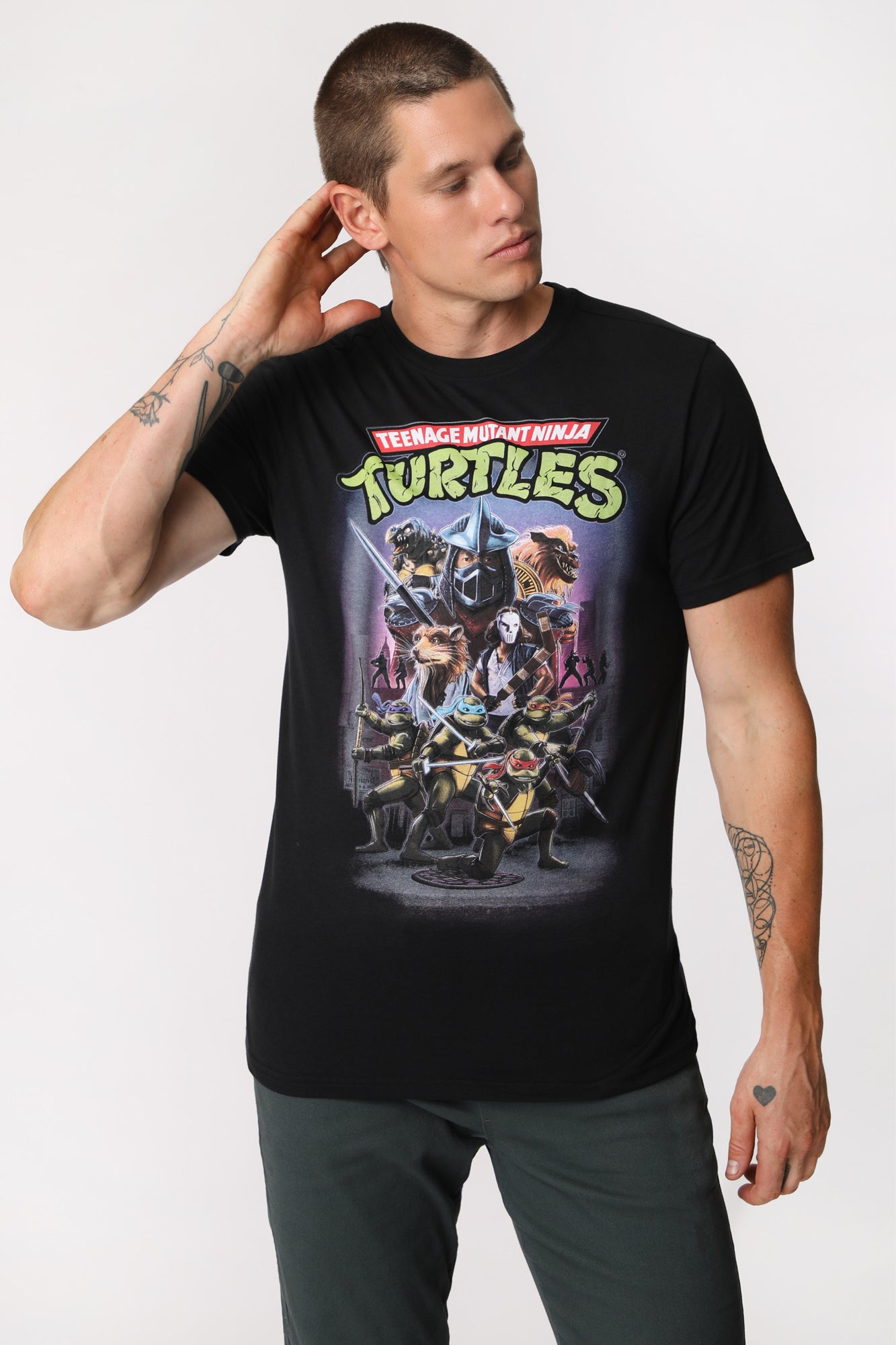 Mens Teenage Mutant Ninja Turtles T-Shirt - Black /