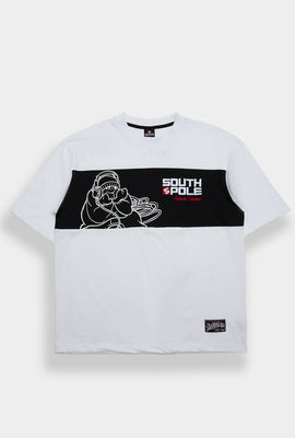 Southpole Legacy Embroidered Colour Block Graphic Tee