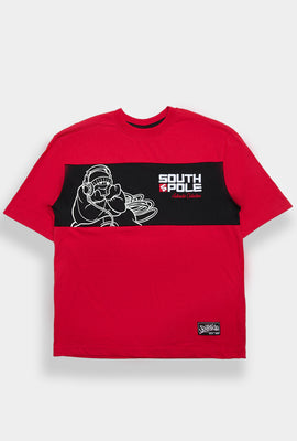 Southpole Legacy Embroidered Colour Block Graphic Tee