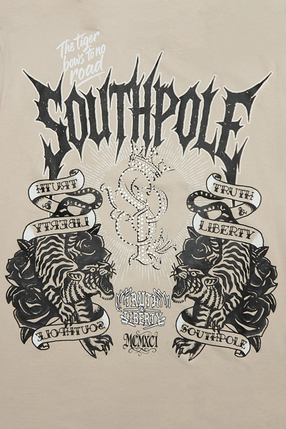 Southpole Rhinestone Tiger Graphic Tee Southpole Rhinestone Tiger Graphic Tee
