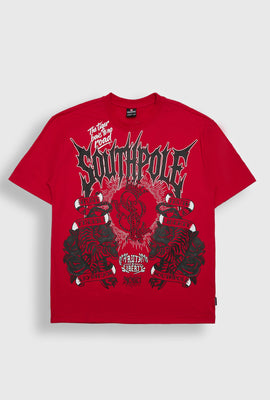 T-shirt imprimé tigre avec strass Southpole