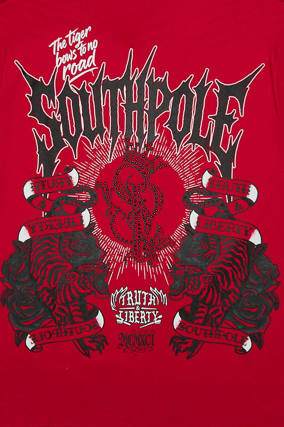 T-shirt imprimé tigre avec strass Southpole T-shirt imprimé tigre avec strass Southpole