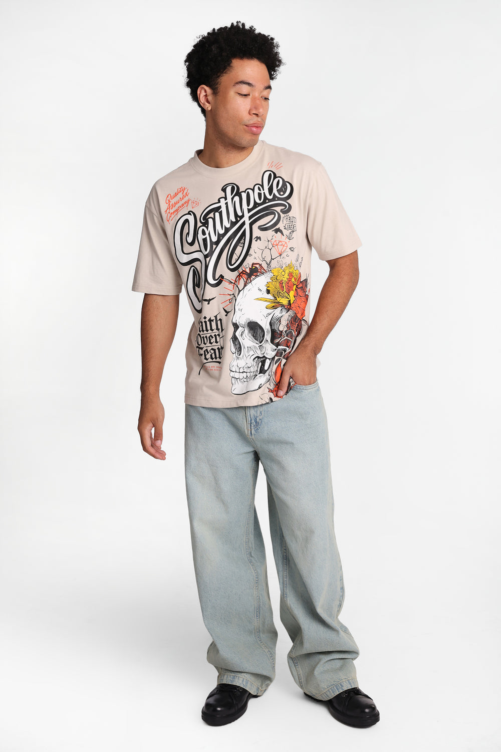 T-shirt imprimé Southpole Faith Over Fear T-shirt imprimé Southpole Faith Over Fear
