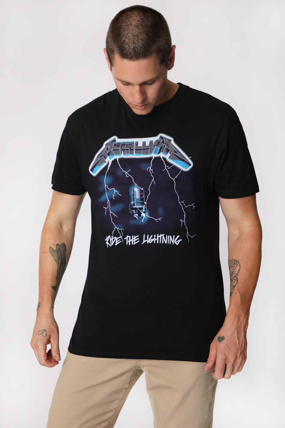 Mens Metallica Ride the Lightning T-Shirt Mens Metallica Ride the Lightning T-Shirt