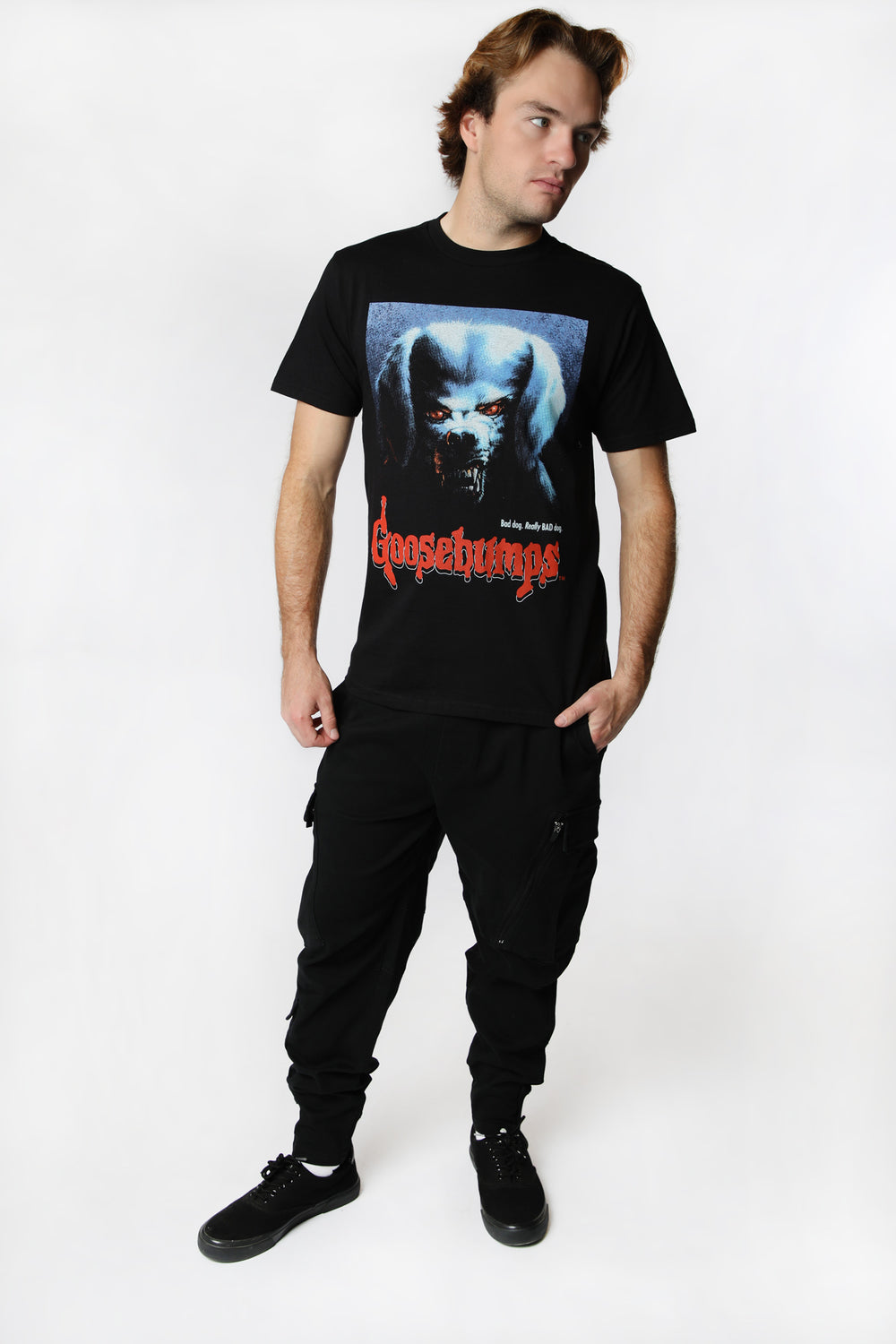 T-Shirt Imprimé Goosebumps Homme Noir
