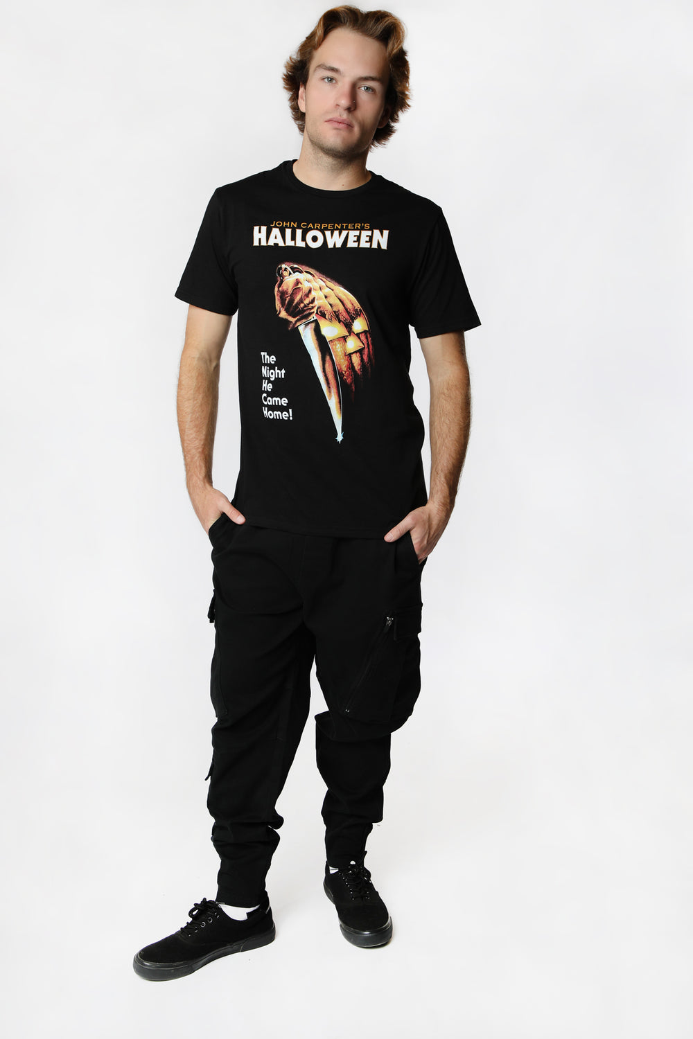 T-Shirt Imprimé Halloween Homme Noir