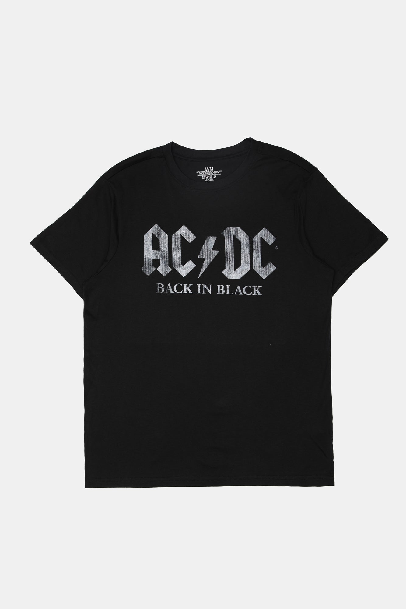 Mens AC/DC Back Black T-Shirt - /