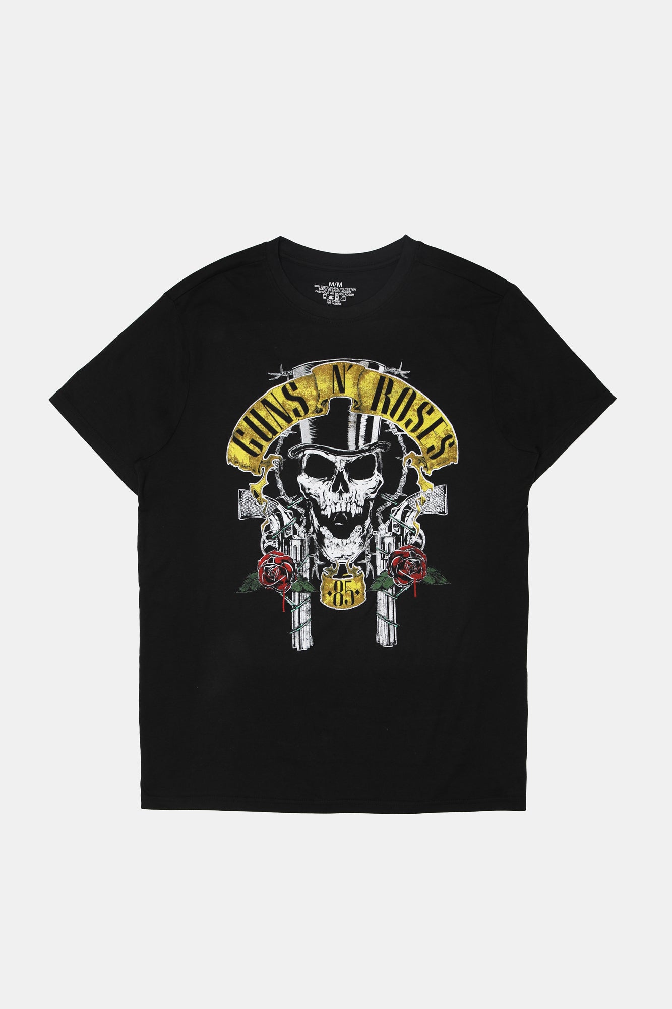 Mens Guns N' Roses Graphic T-Shirt - Black /