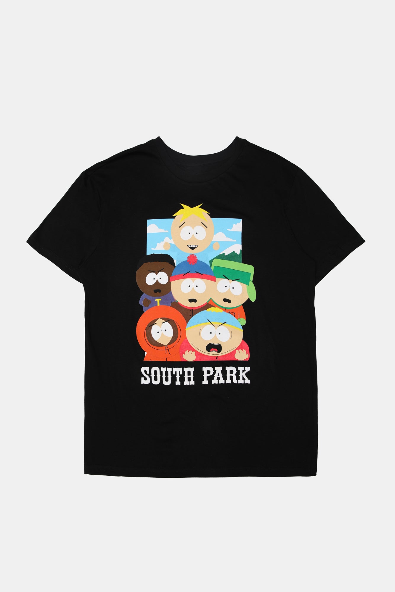 Mens South Park Graphic T-Shirt - Black /