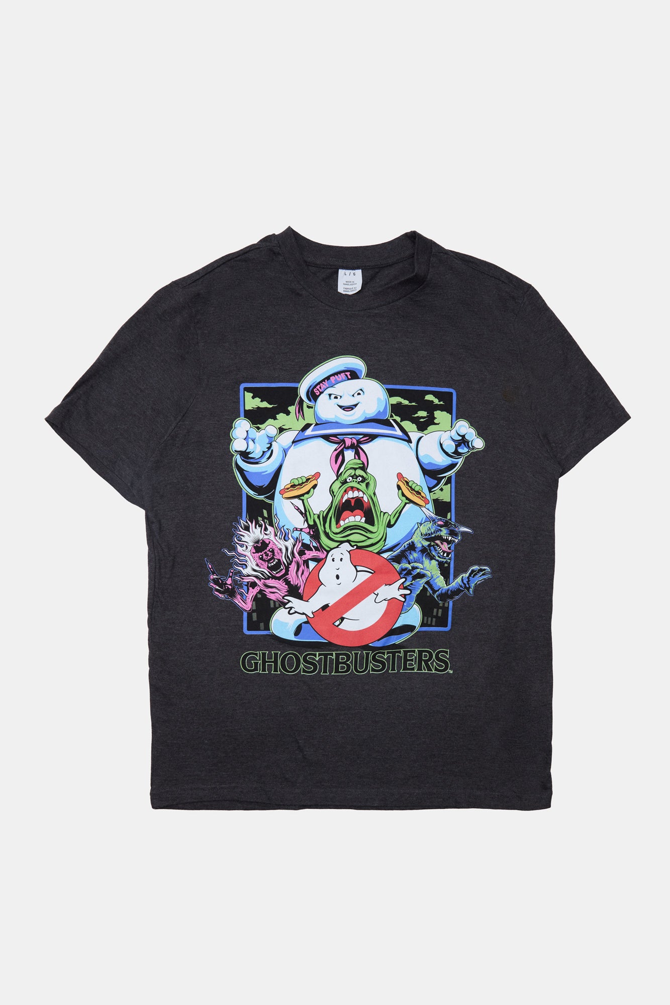 Mens Ghostbusters Graphic T-Shirt - Charcoal /