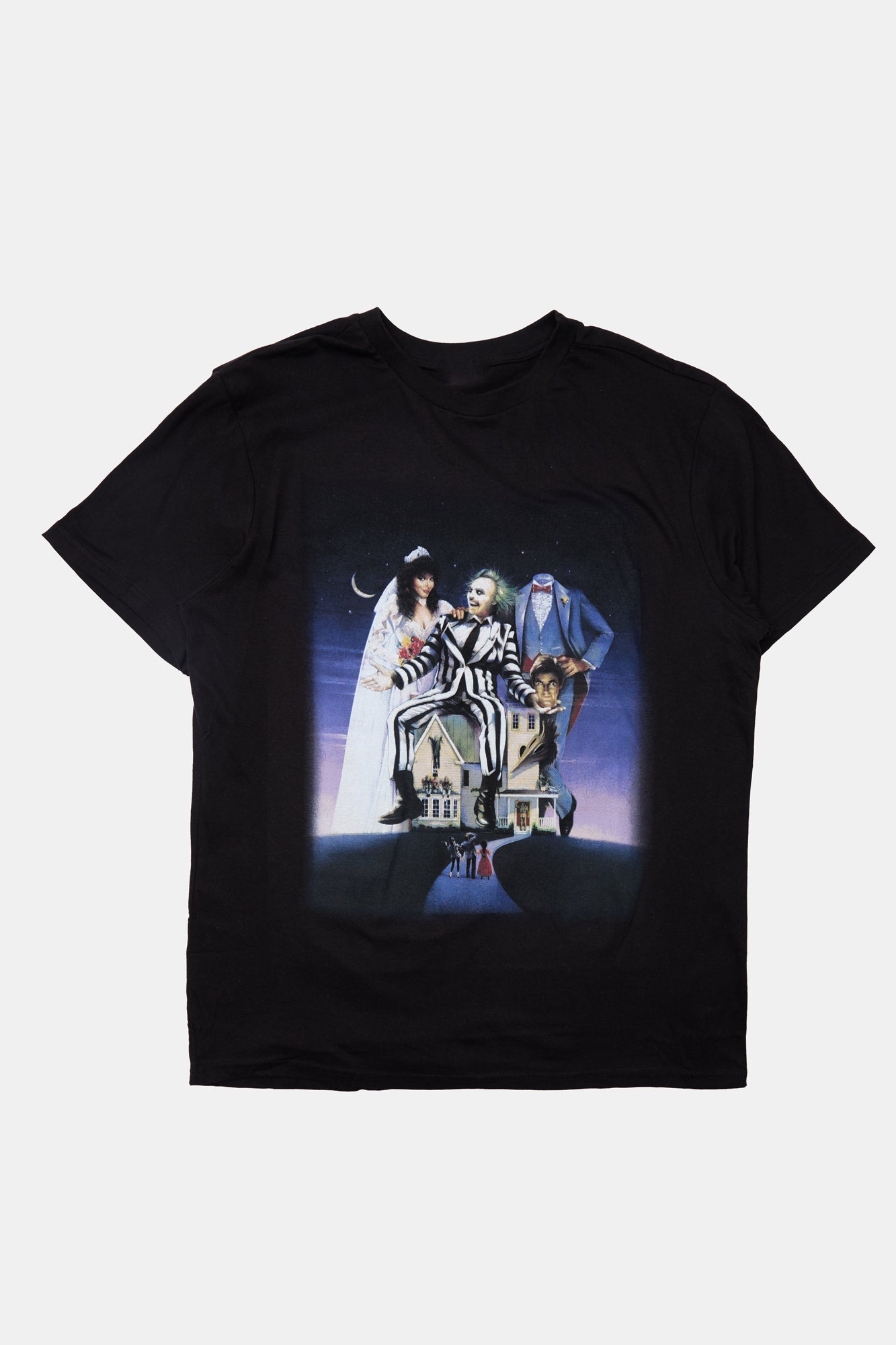 Mens Beetlejuice Poster T-Shirt - Black /