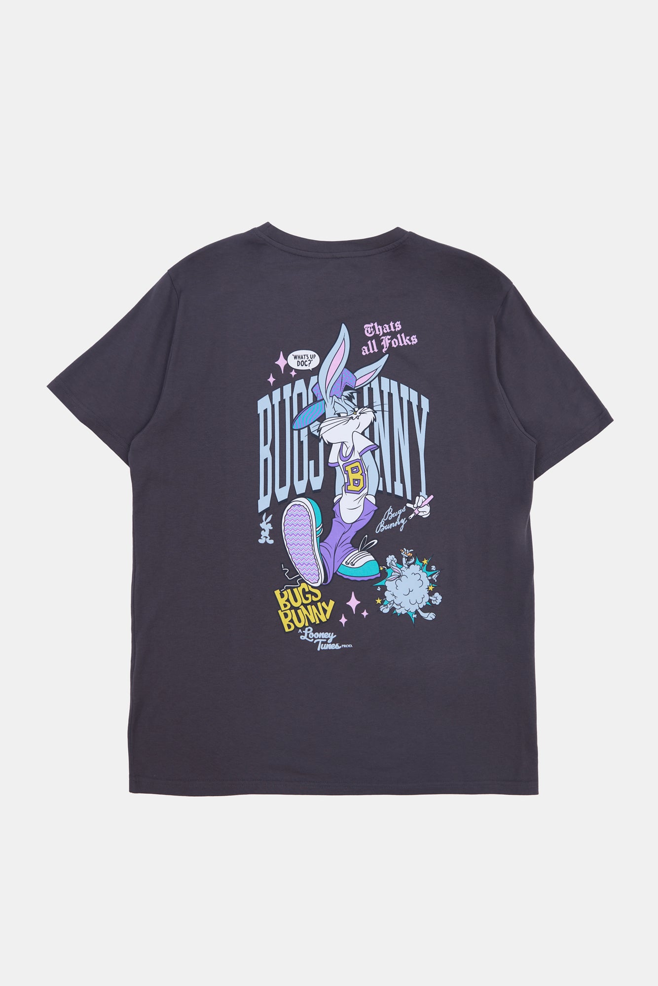 Mens Looney Tunes Bugs Bunny T-Shirt - Charcoal /