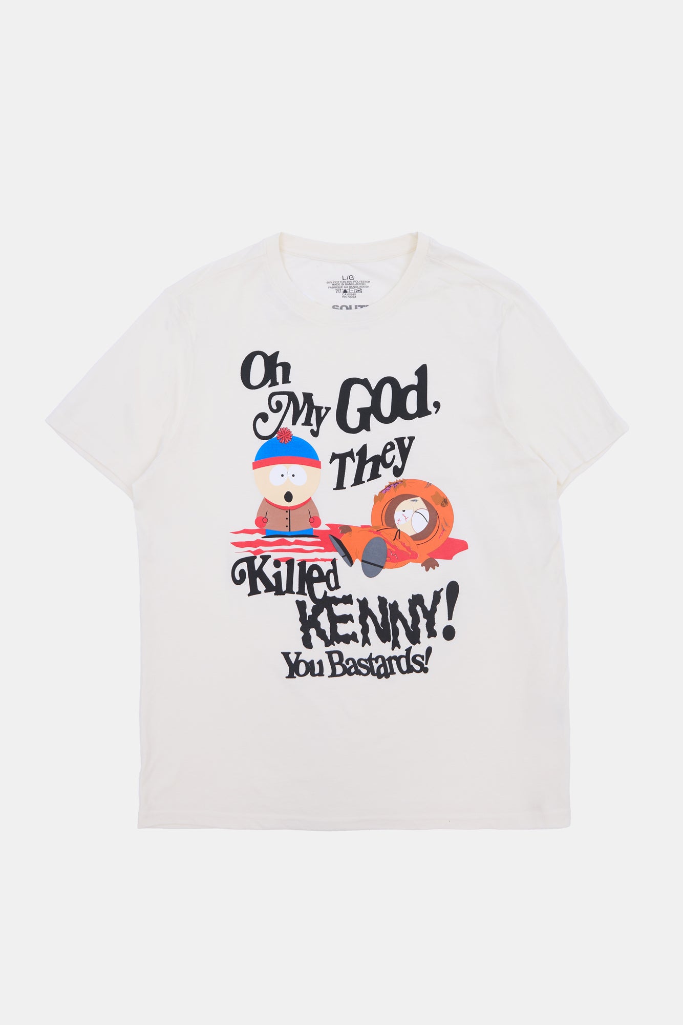 Mens South Park Kenny T-Shirt - Cream /