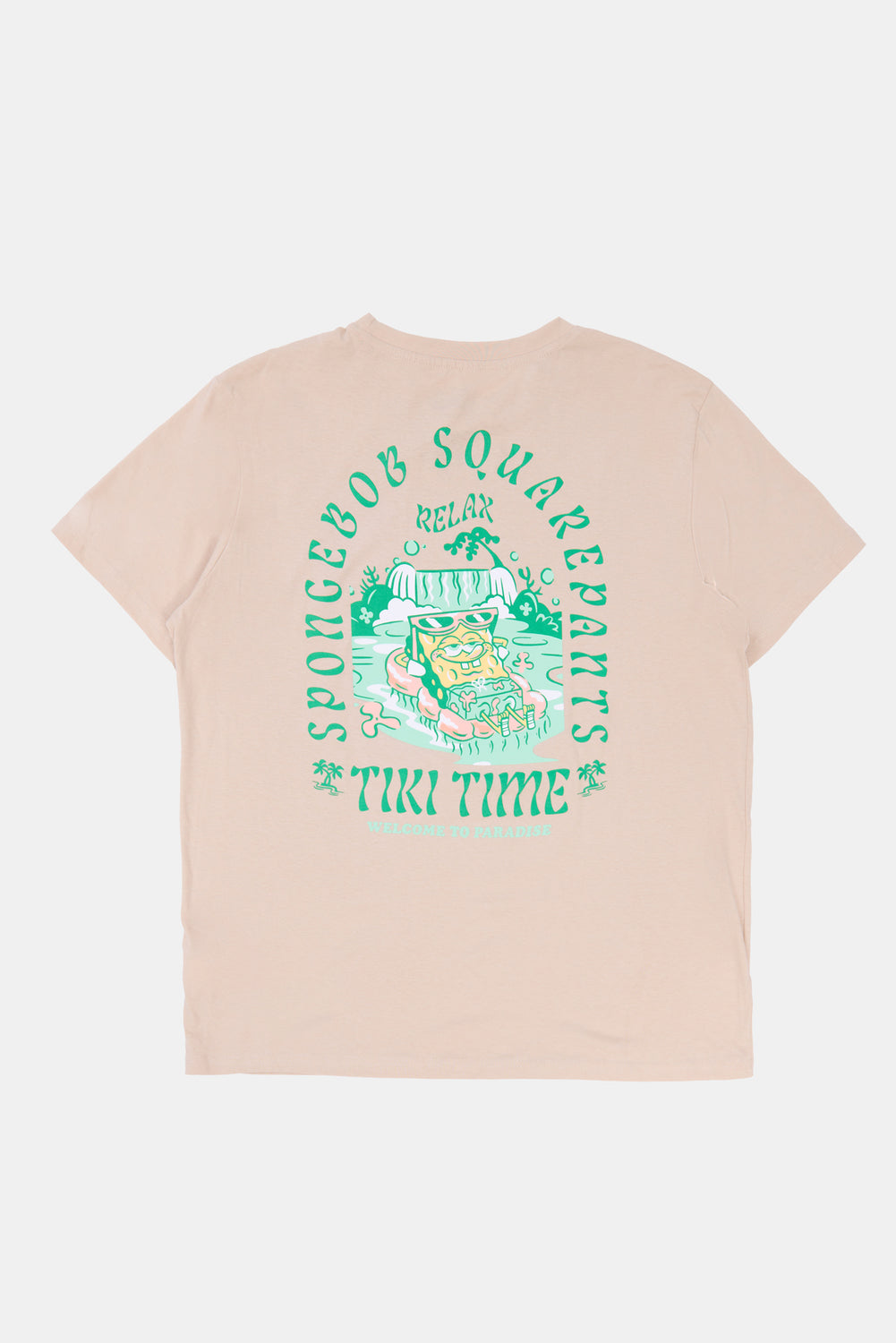 T-Shirt Imprimé Tiki Time Bob L'éponge Homme T-Shirt Imprimé Tiki Time Bob L'éponge Homme