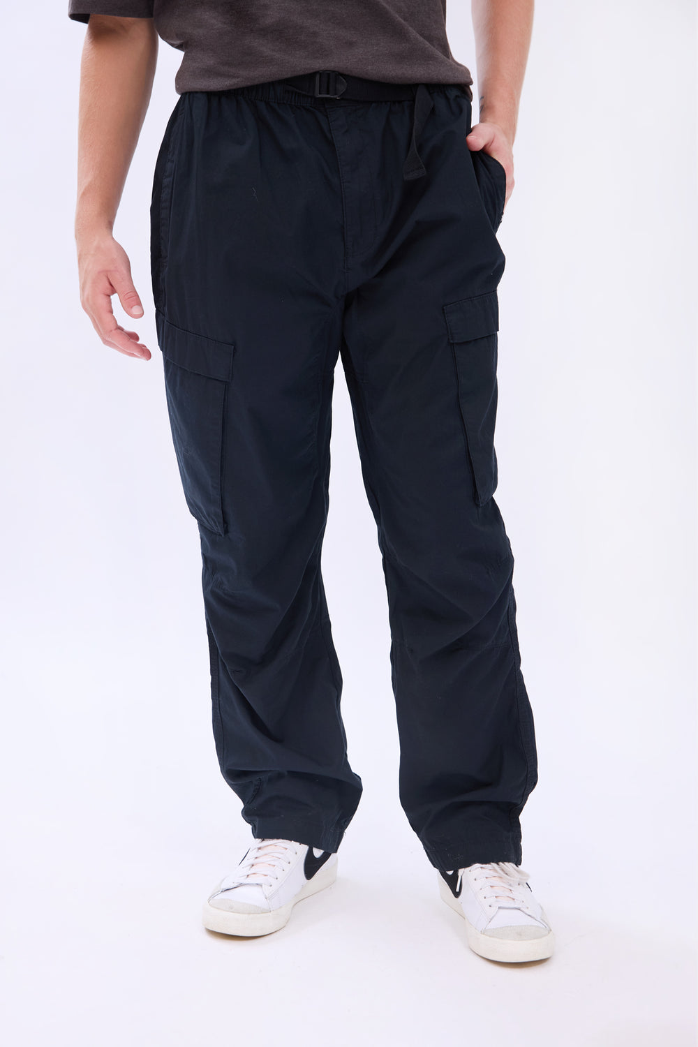 Jogger Cargo en Popeline Parachute Arsenic Homme Jogger Cargo en Popeline Parachute Arsenic Homme