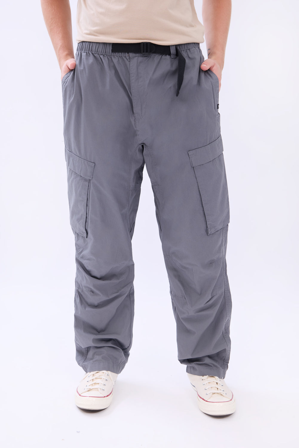 Jogger Cargo en Popeline Parachute Arsenic Homme Jogger Cargo en Popeline Parachute Arsenic Homme