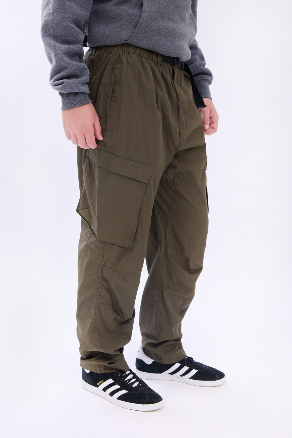 Jogger Cargo en Popeline Parachute Arsenic Homme Jogger Cargo en Popeline Parachute Arsenic Homme