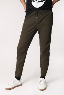 Jogger en Sergé Coupe Slim Arsenic Homme