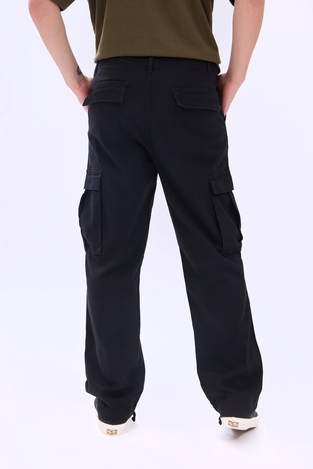 Pantalon cargo en sergé Arsenic homme Pantalon cargo en sergé Arsenic homme