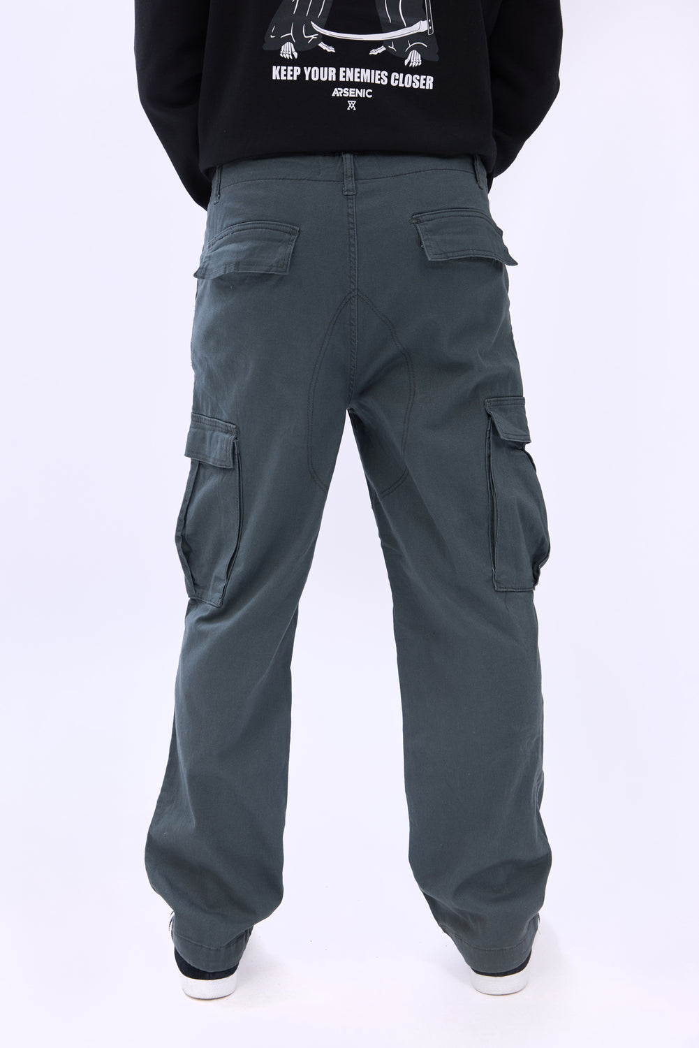 Pantalon cargo en sergé Arsenic homme Pantalon cargo en sergé Arsenic homme