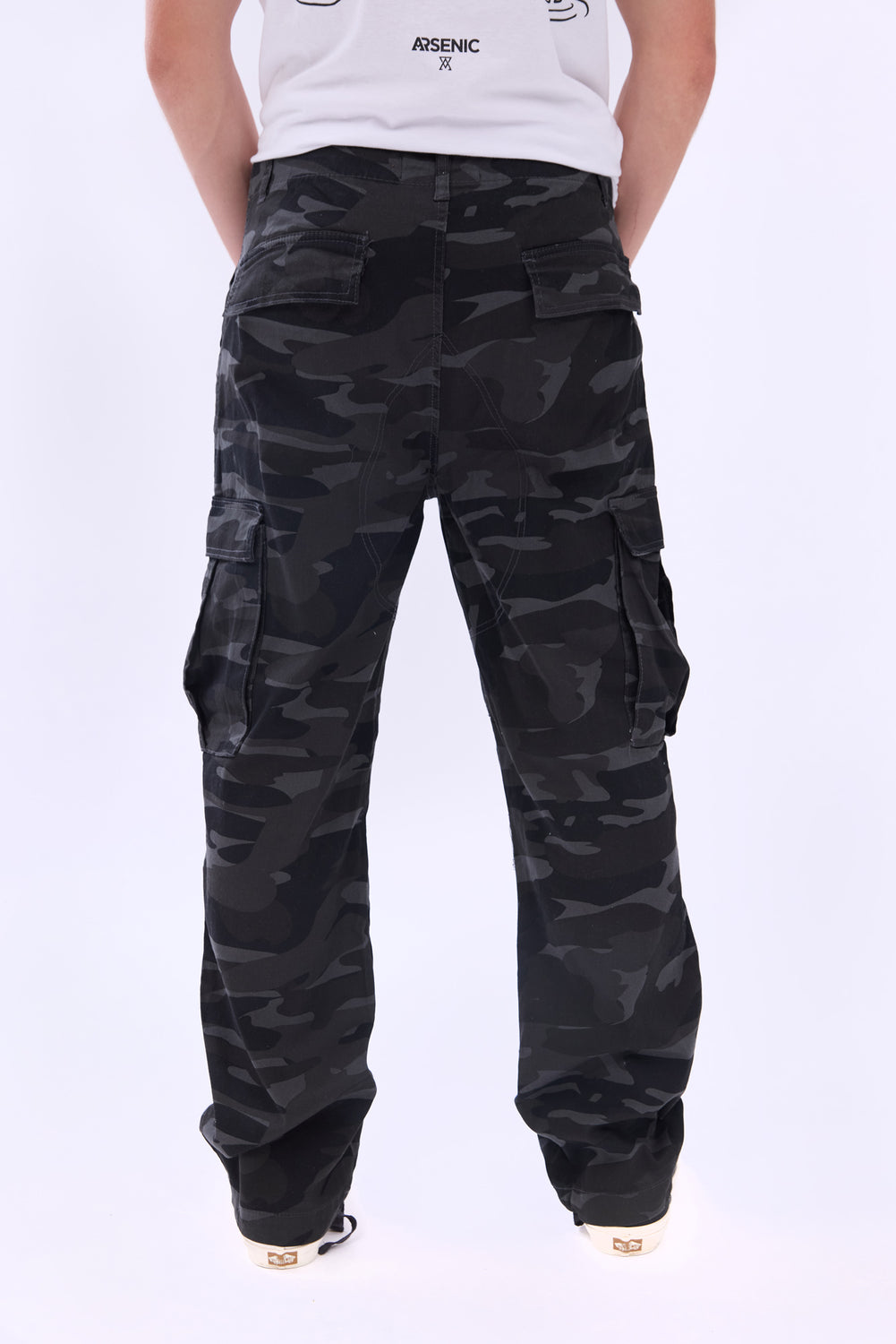 Pantalon cargo en sergé Arsenic homme Pantalon cargo en sergé Arsenic homme