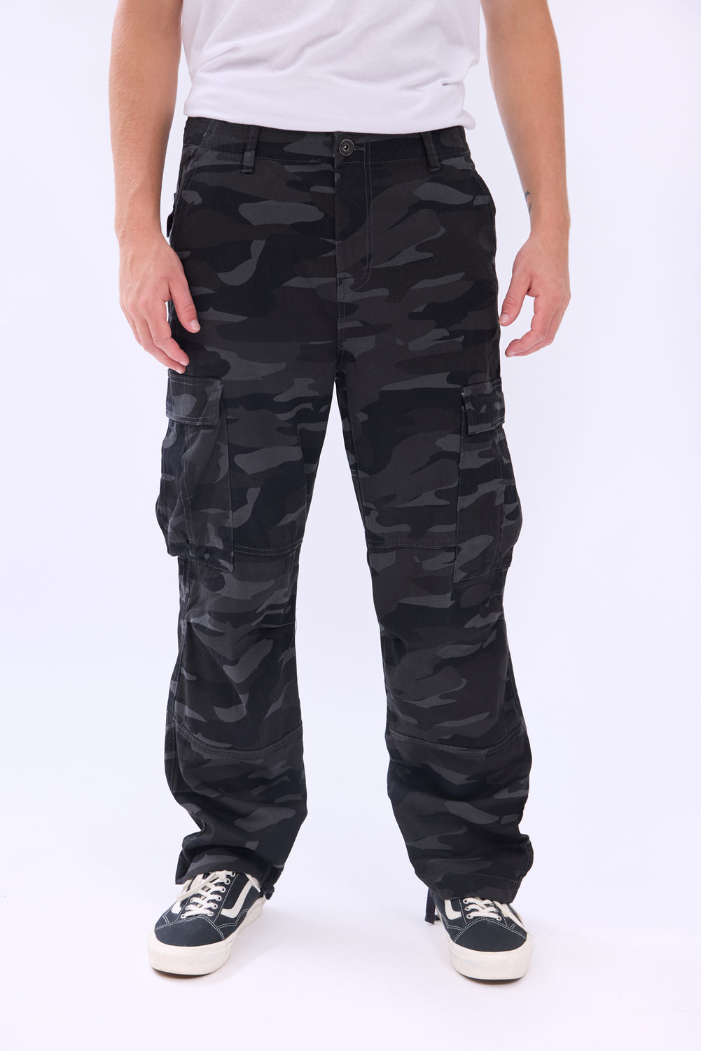 Pantalon cargo en sergé Arsenic homme Pantalon cargo en sergé Arsenic homme