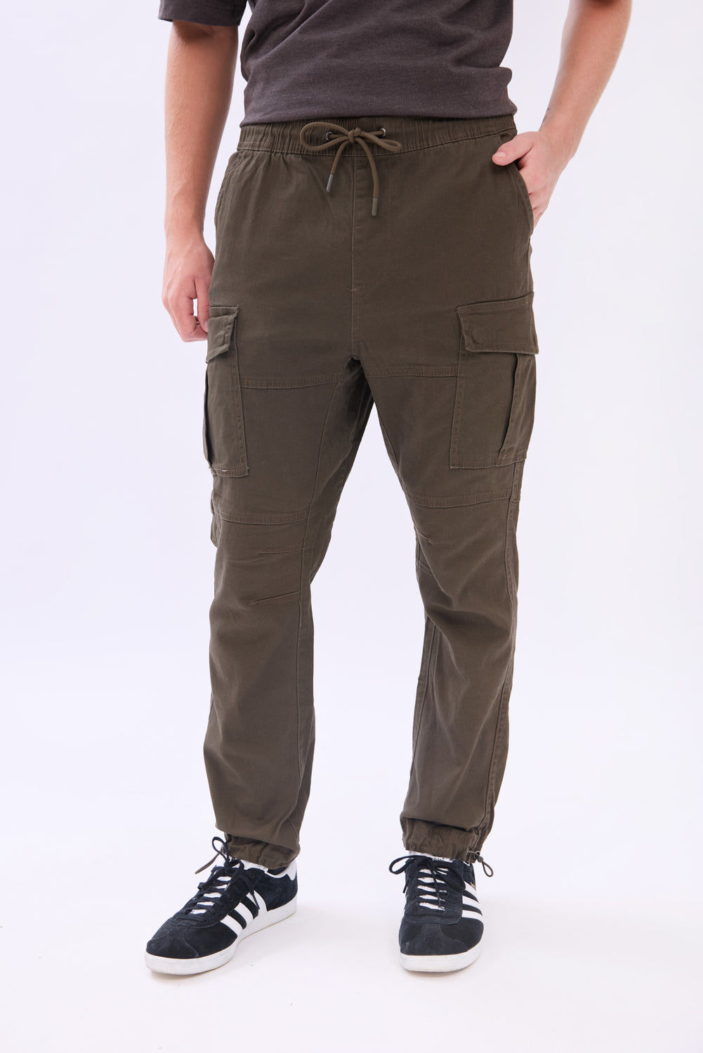 Pantalon cargo en sergé Arsenic homme Pantalon cargo en sergé Arsenic homme