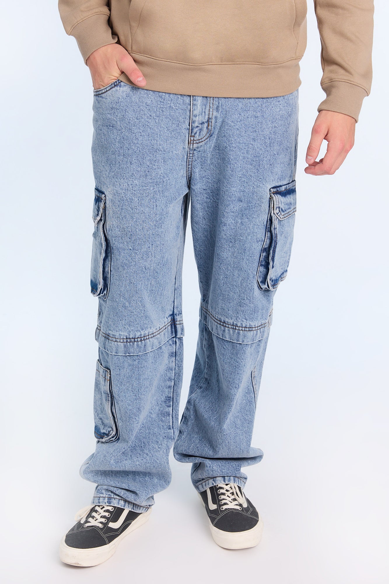 Mens LSW Cargo Jeans - Light Denim Blue /