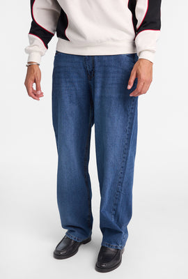 Mens Baggy Dark Stonewash Jeans