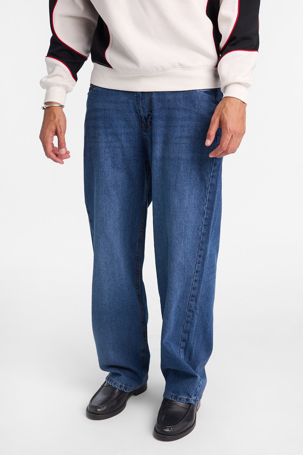 Mens Baggy Dark Stonewash Jeans Mens Baggy Dark Stonewash Jeans