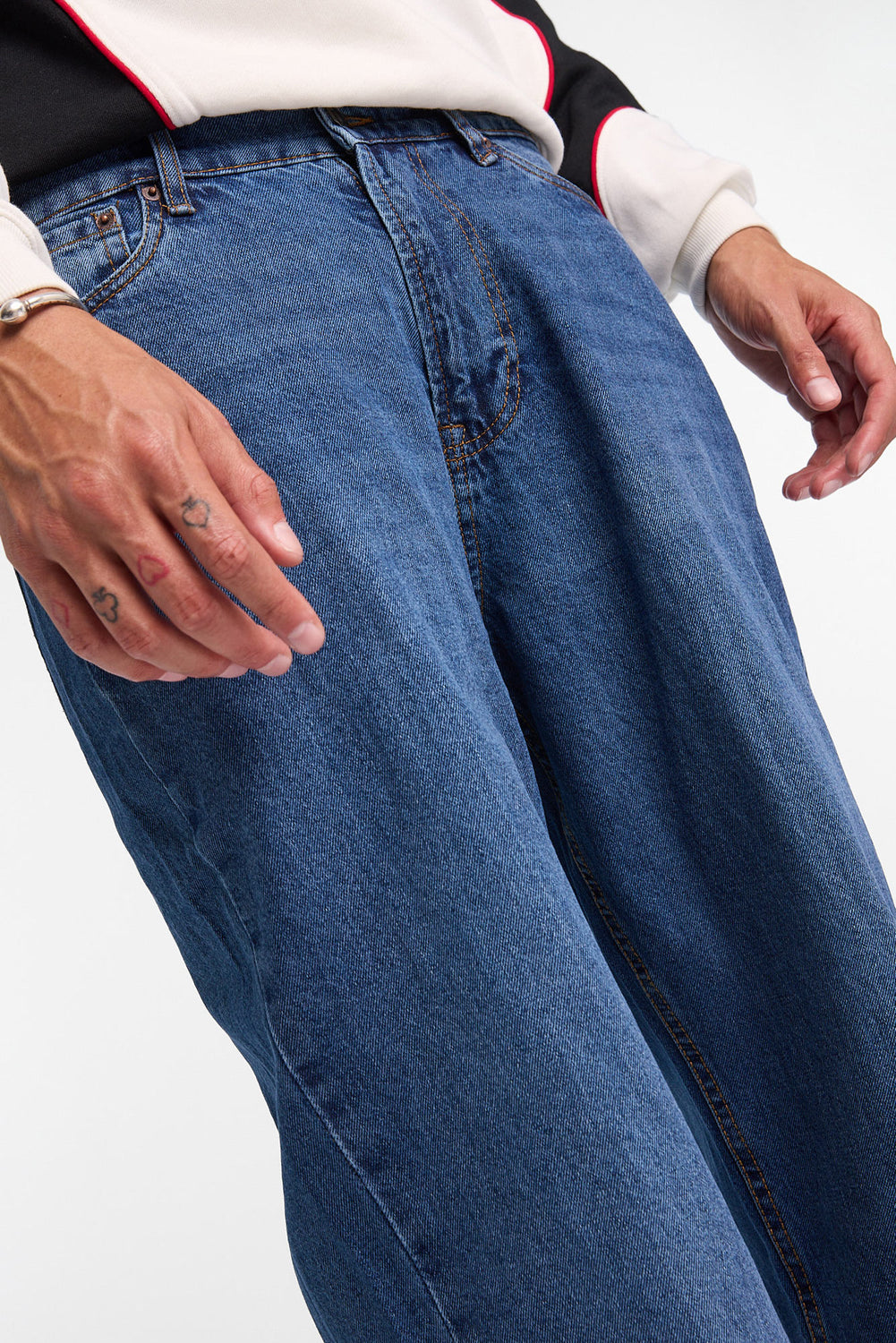 Mens Baggy Dark Stonewash Jeans Mens Baggy Dark Stonewash Jeans