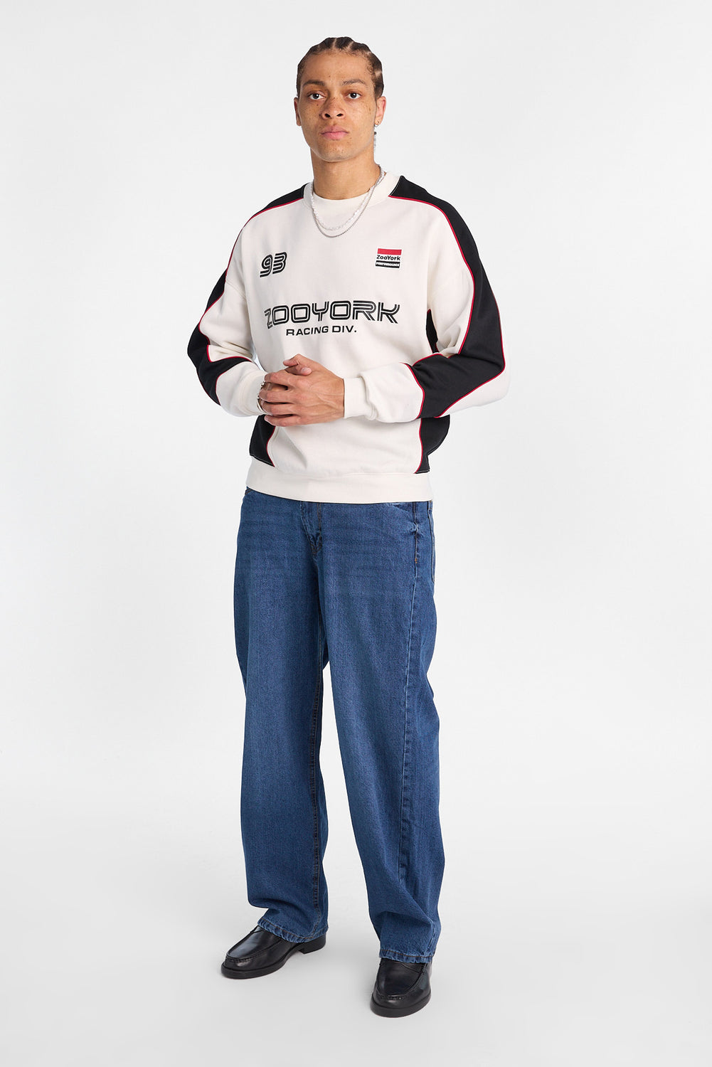 Jean ample délavé foncé homme Jean ample délavé foncé homme