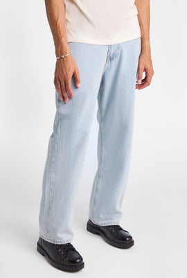 Mens Baggy Light Stonewash Jeans