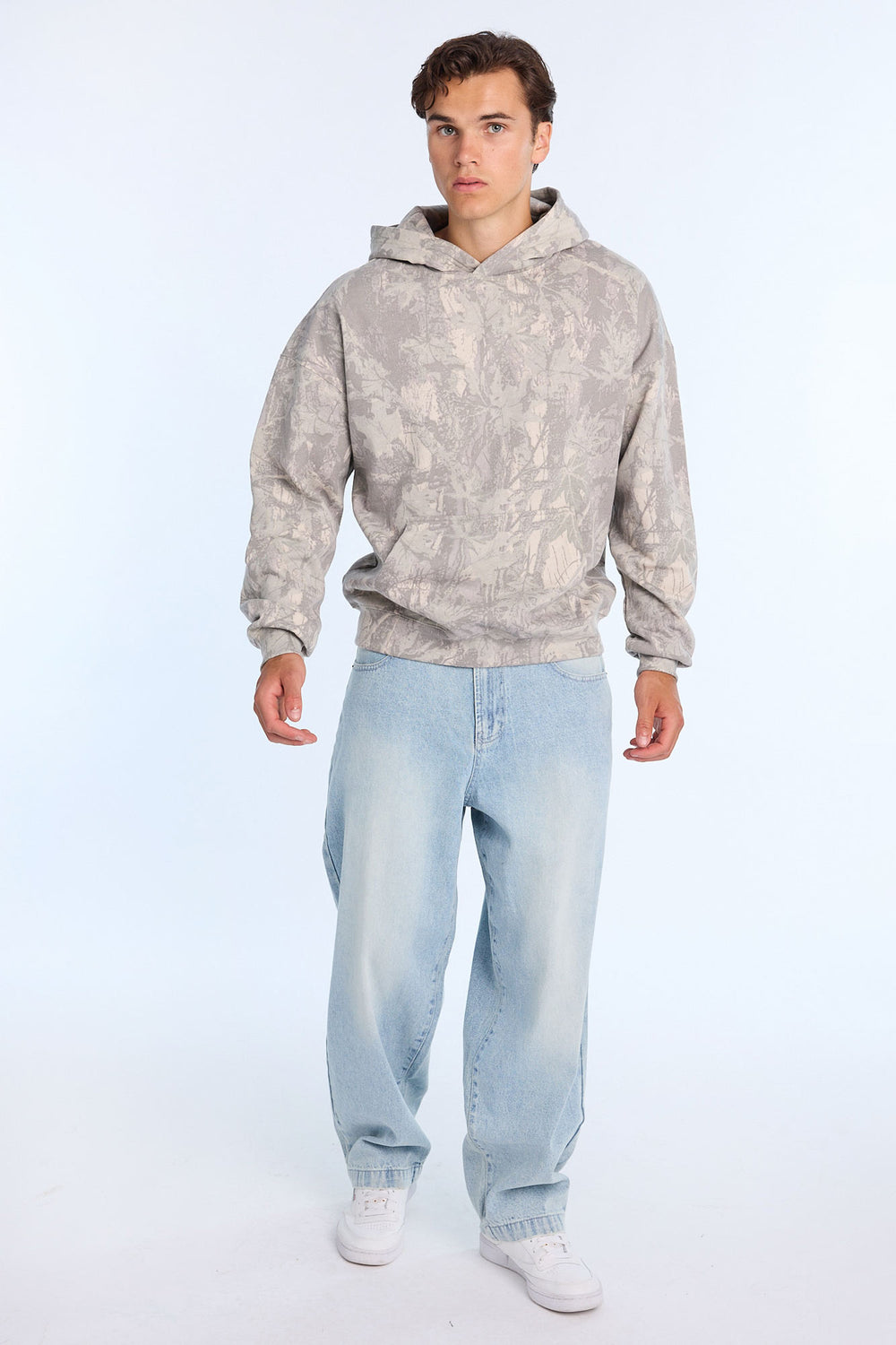 Jean coupe ample délavé léger homme Jean coupe ample délavé léger homme