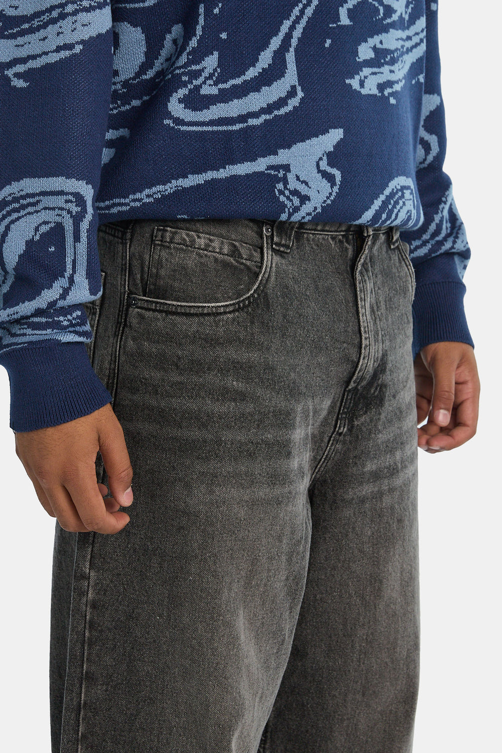 Mens Super Baggy Black Jeans Mens Super Baggy Black Jeans