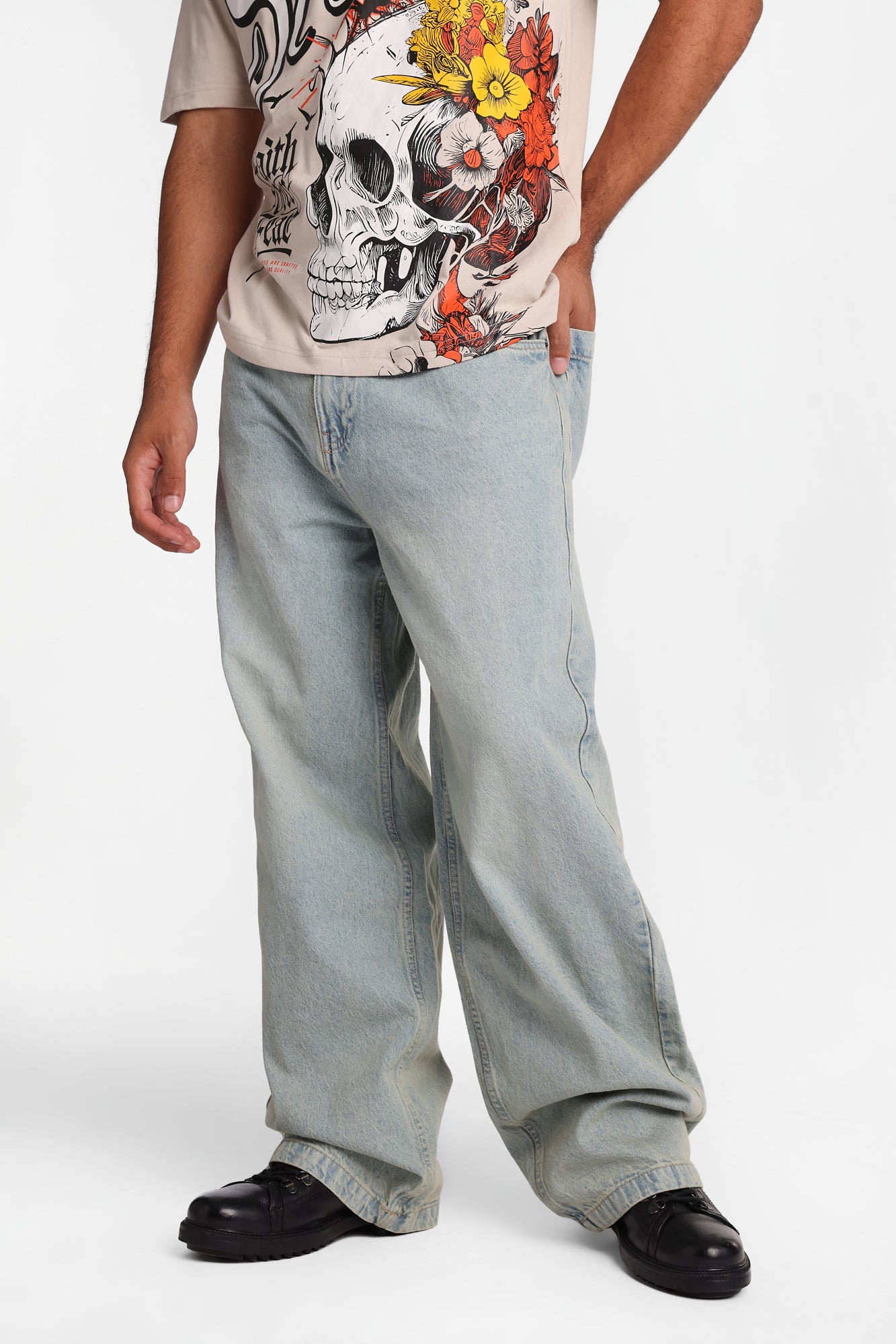 Ultra Baggy Jeans - Light Denim Blue /