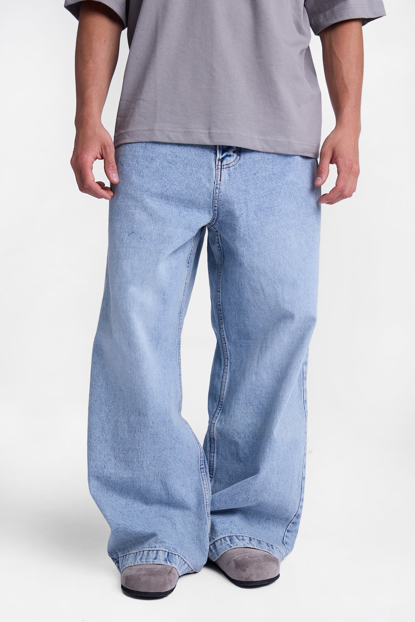 Big Baggy Jeans - Light Denim Blue /