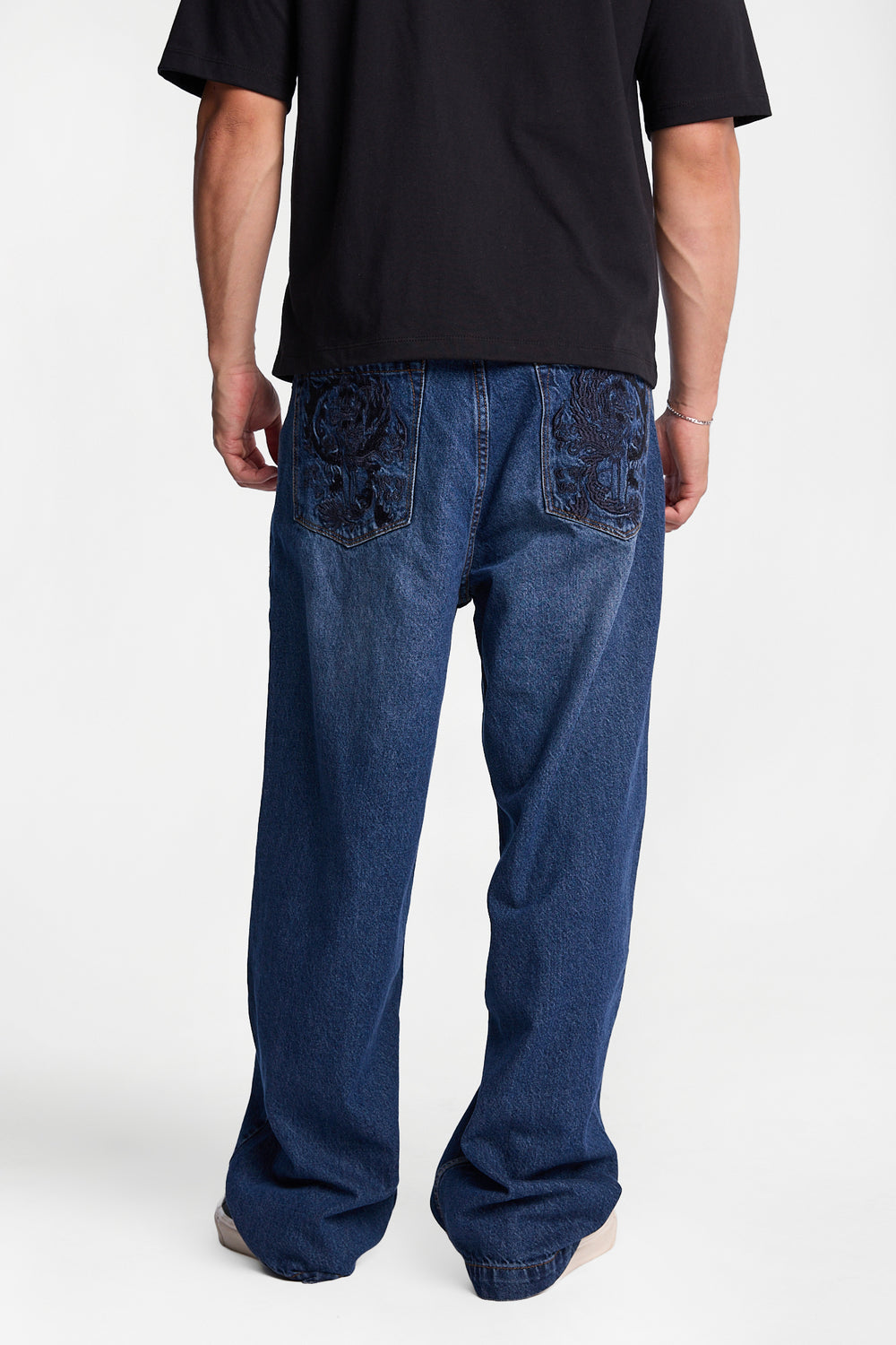 Dragon Embroidered Skater Jeans Dragon Embroidered Skater Jeans
