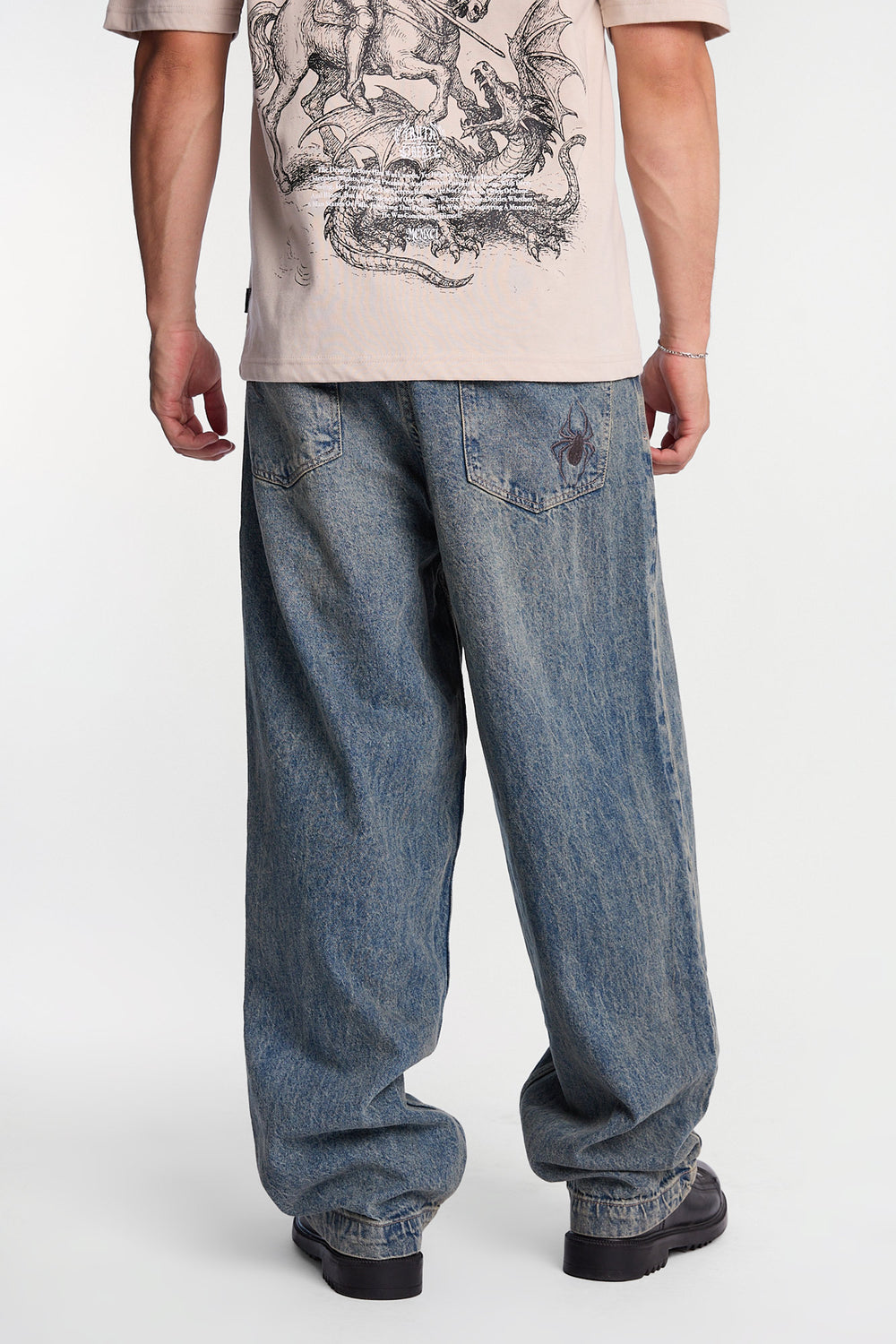 Spider Embroidered Skater Jeans Spider Embroidered Skater Jeans
