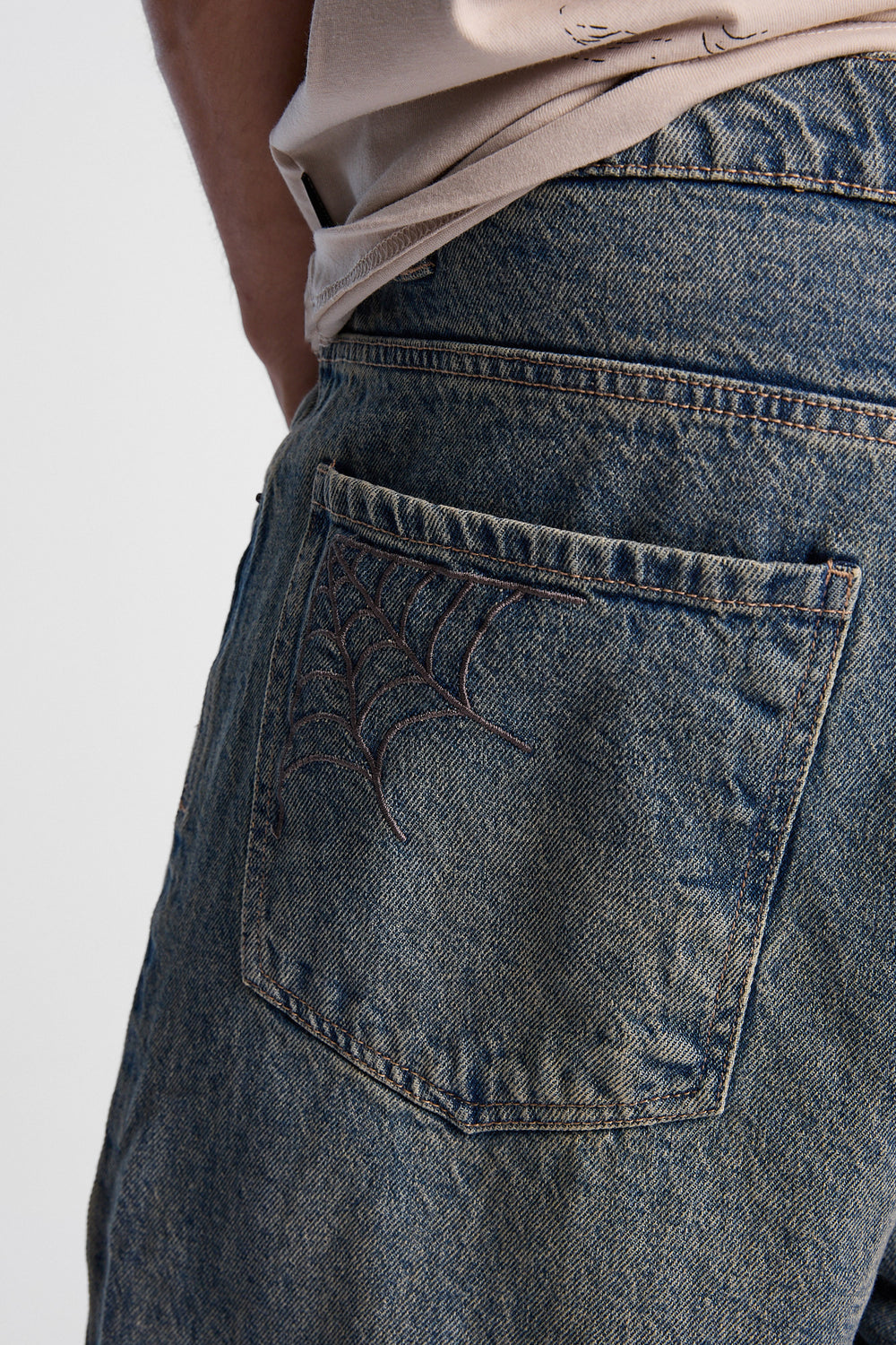 Spider Embroidered Skater Jeans Spider Embroidered Skater Jeans