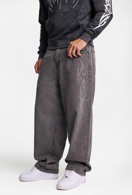 Laser Print Skater Jeans