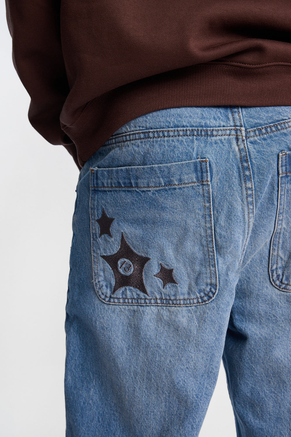 Star Embroidered Ultra-Baggy Jeans Star Embroidered Ultra-Baggy Jeans