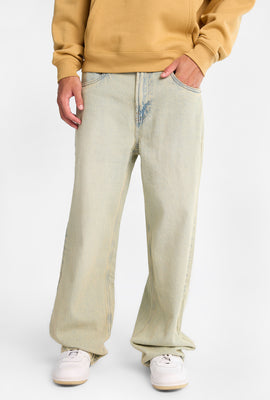 Jean ultra ample teinté