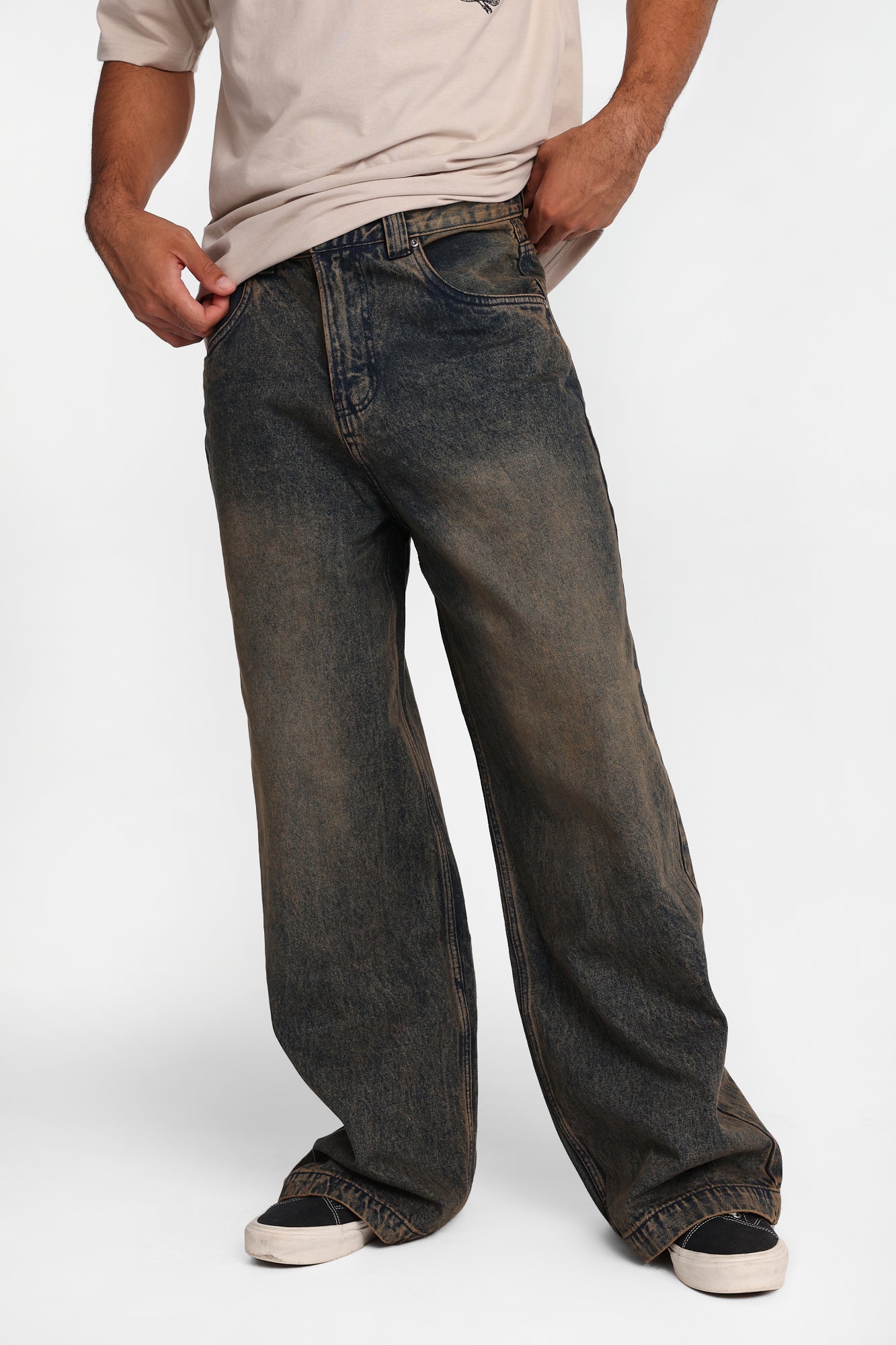 Arsenic Big Baggy Jeans - Medium Blue /