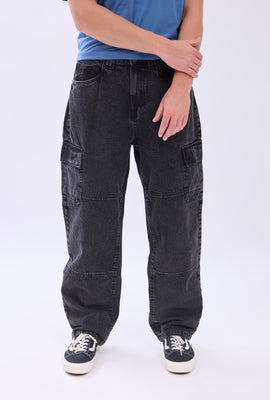 Arsenic Mens Wide Leg Cargo Jeans