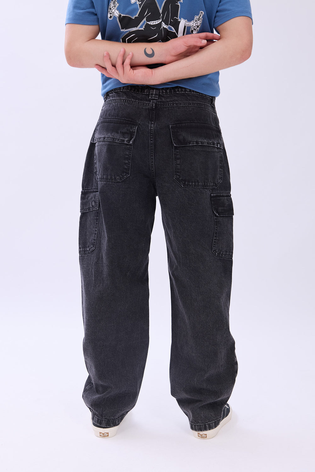 Arsenic Mens Wide Leg Cargo Jeans Arsenic Mens Wide Leg Cargo Jeans