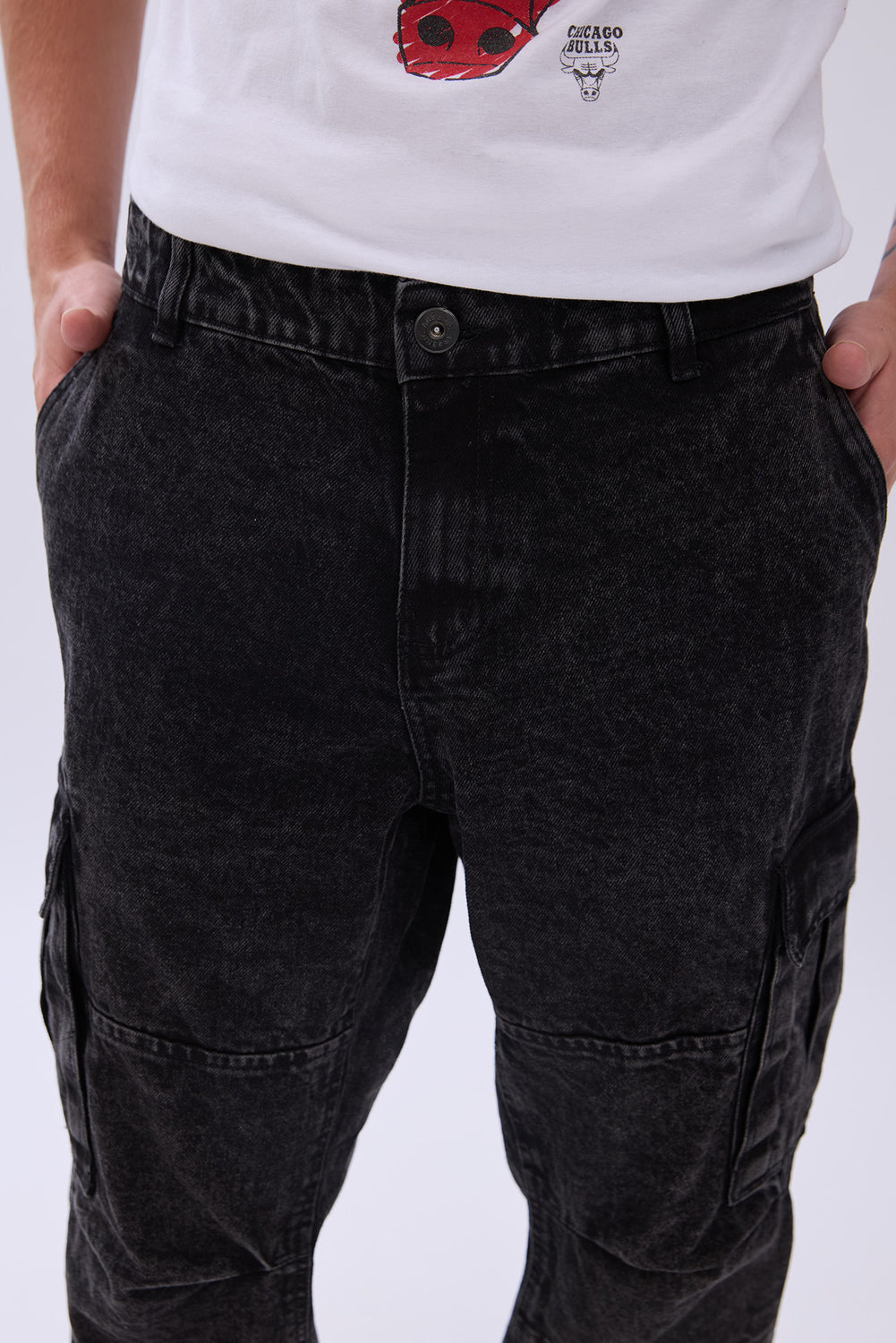 Arsenic Mens Black Cargo Jeans Arsenic Mens Black Cargo Jeans